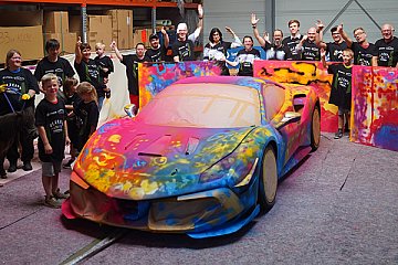 Mertel Motorsport mit Charity Art Car bei Ferrari Challenge Europe in Spa
