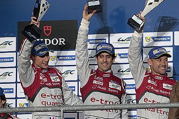 Audi in Spa-Francorchamps auf dem Podium