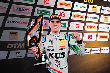 Erstes DTM-Podium für Laurin Heinrich im Waschmaschinen-Rennen