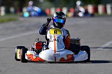Gabriel Streitmatter erkämpft sich den Titel der IAME Series Germany