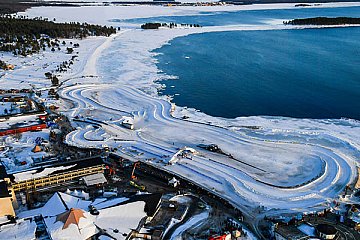 Die Rennstrecke „Frozen Ocean“ auf der zugefrorenen Ostsee nahe Pite Havsbad (Schweden) - Foto: CUPRA