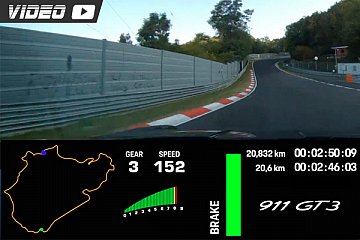 On-board-Clip: der neue 911 GT3 auf dem Nürburgring