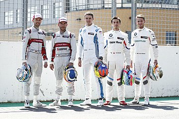 DTM-Champions: René Rast, Mike Rockenfeller, Paul Di Resta, Bruno Spengler, Marco Wittmann (v.l.n.r.) - Foto: DTM
