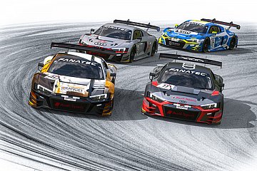 13 Audi R8 LMS bei den 24h Spa 2023