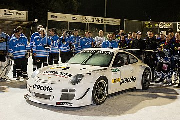Herberth Motorsport beim Eishockey (Foto: Hans Lamminger)
