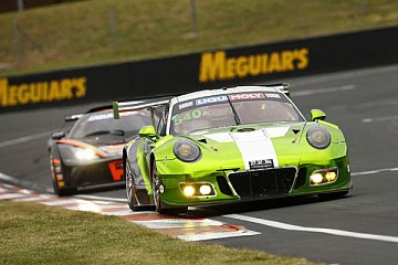 Der Black Swan Racing-Porsche 911 GT3 R (#540) wird pilotiert von Timothy Pappas (USA), Jeroen Bleekemolen (NL), Marc Lieb (D) und Marc Miller (USA)