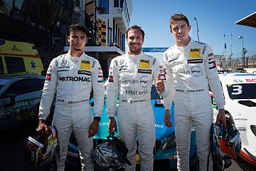 Mercedes-Trio: Pascal Wehrlein, Gary Paffett und Paul Di Resta
