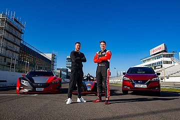 Fußballstar Eden Hazard testet Nissan Elektroautos auf der Rennstrecke