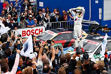 In der Saison 2018 jubelte Marco Wittmann über einen Heimsieg am Norisring - Foto: ADAC