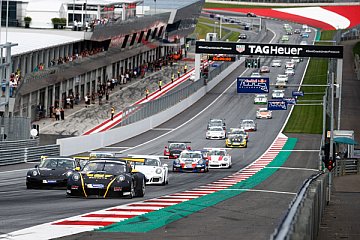 Rasante Porsche Rennen auf dem Red Bull Ring
