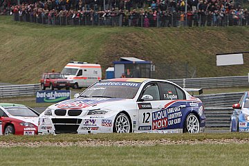 Franz Engstler beim größten Triumph in der FIA WTCC in Oschersleben mit Platz 1 in Gesamtwertung als Privatfahrer