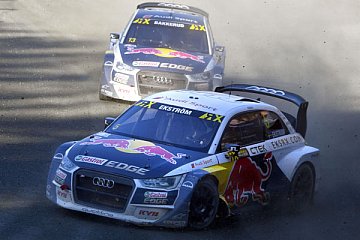 Ekström und Bakkerud beim Heimspiel auf dem Podium