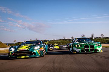 DTM-Neueinsteiger Gilles Magnus trifft im Aston Martin unter anderem auf BMW-Pilot Marco Wittmann (l-r) - Foto: ADAC