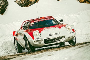 Der ehemalige FIA Historic Rallye-Champion Michael Stoschek fährt einen Lancia Stratos von 1975 in Gruppe-4-Version - Foto: GP Ice Race