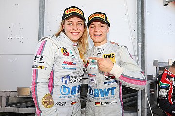 Pink-Panther-Power: Sophia Flörsch und Lirim Zendeli sorgten für ein erfolgreiches Finale für den ADAC Berlin-Brandenburg e.V. - Foto: ADAC