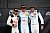 Das Podium des ersten GT Sprint Rennens auf dem Nürburgring: P1 für Finn Zulauf, P2 für Robin Rogalski und P3 für Friedel Bleifuss - Foto: gtc-race.de/Trienitz