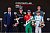 Porsche-Pilot Janne Stiak auf dem Podium in Monaco