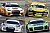 TCR, Cup-Porsche, GT4 und GT3 (im Uhrzeigersinn von links oben) werden 2019 im DMV GTC starten